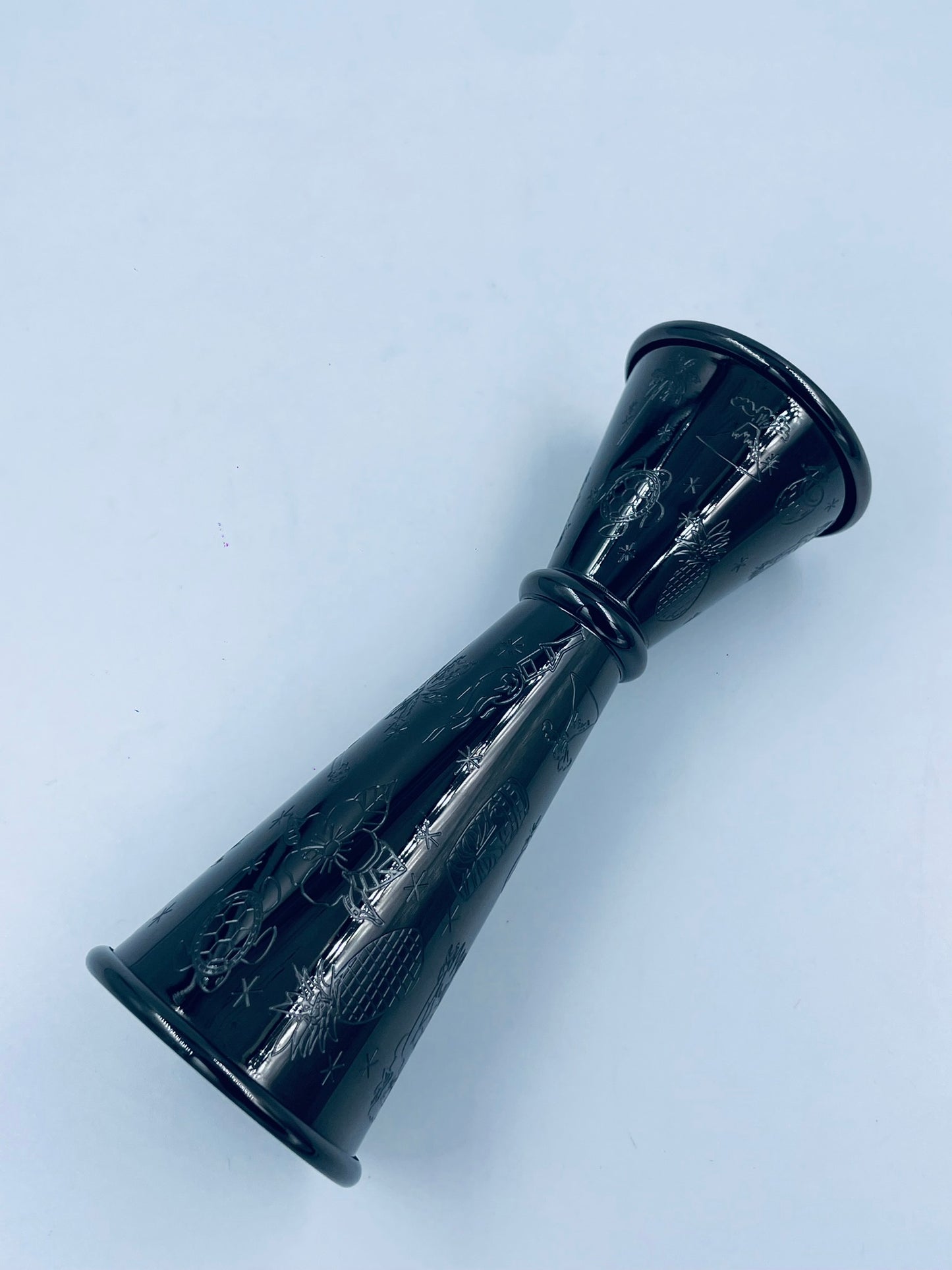 JIGGER JAPONES GRABADO TIKI NEGRO 1-2 OZ