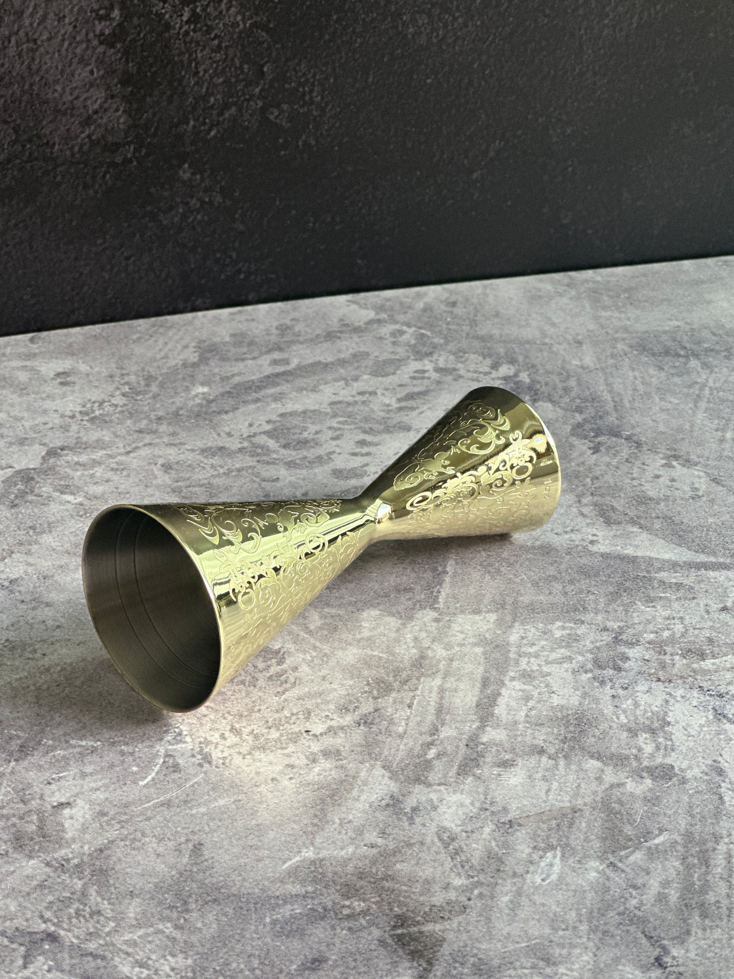 JIGGER AERO GRABADO VINTAGE DORADO