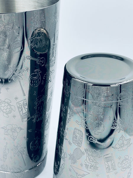 Gewichteter Boston Shaker Mit Tiki-Motiven - Cocktail Shaker Set